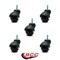 Service Caster 2 Inch Flat Black Hooded 3/8 Inch Threaded Stem Ball Casters SCC, 5PK SCC-TS01S20-POS-FB-38-5 - alternate 5